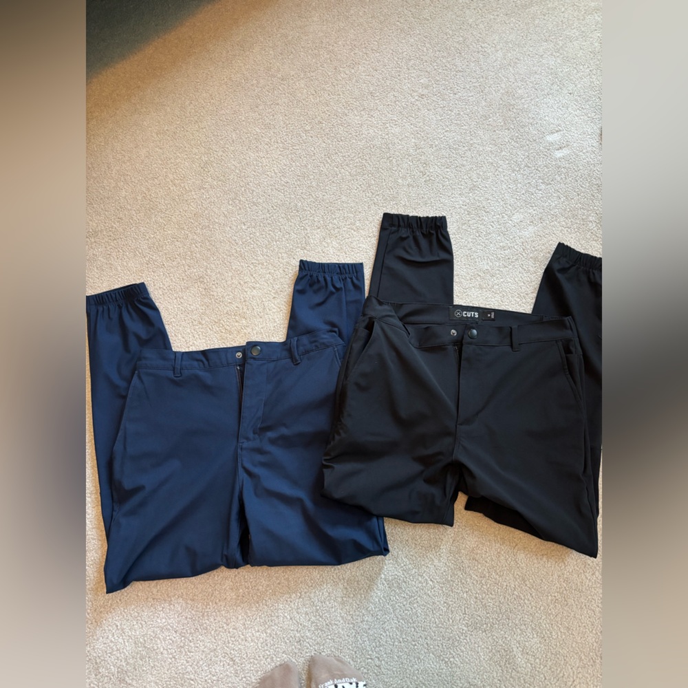 Men’s Cuts Pants in navy blue and black